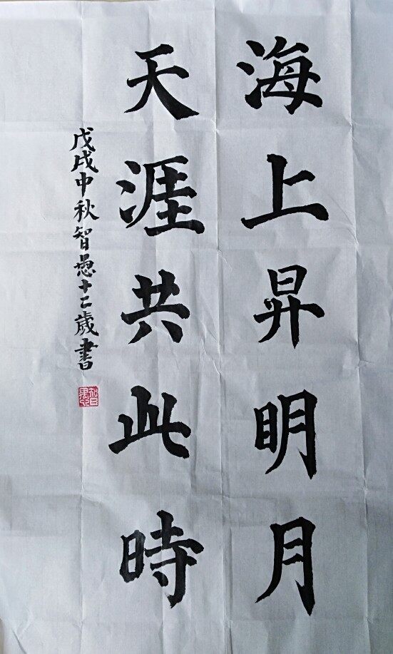 海上生明月,天涯共此时.