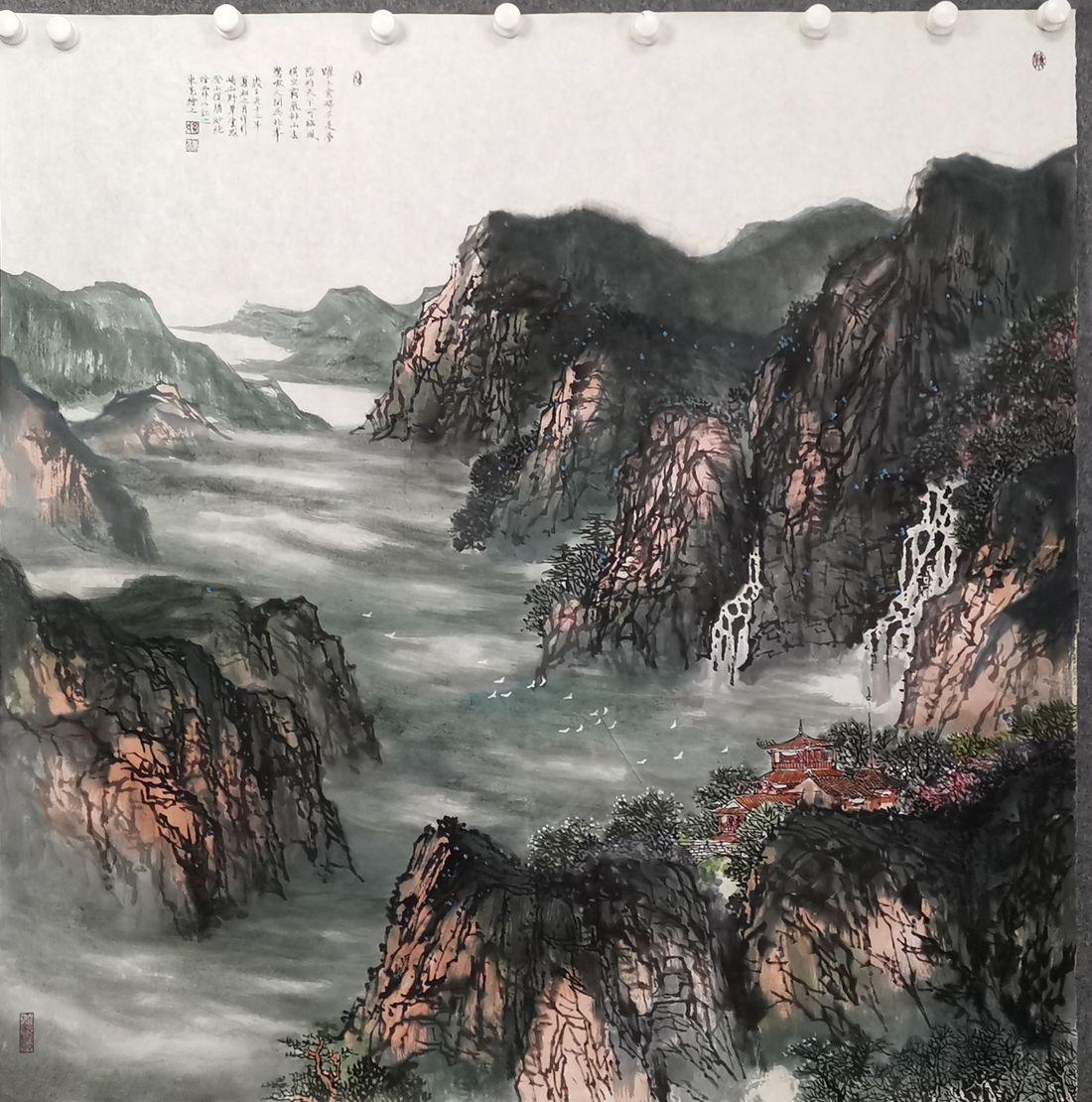 八尺斗方国画山水