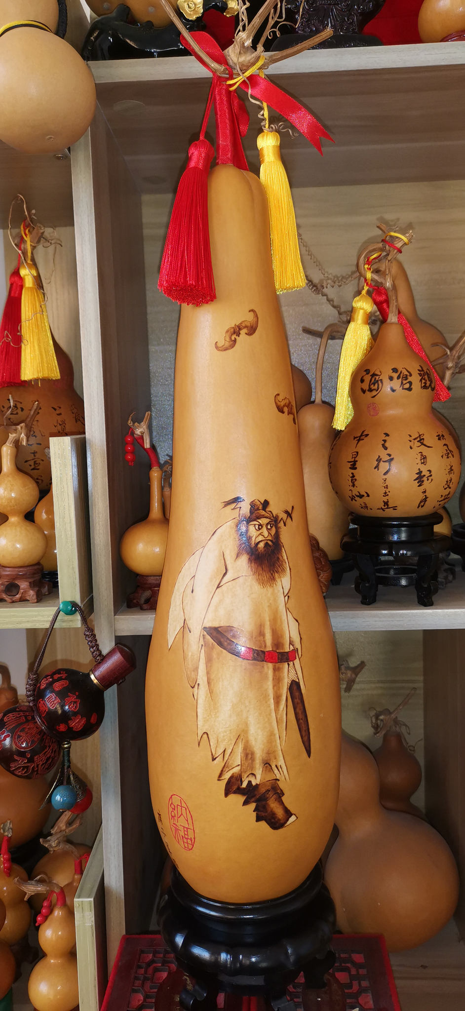 葫芦烙画,钟馗纳福